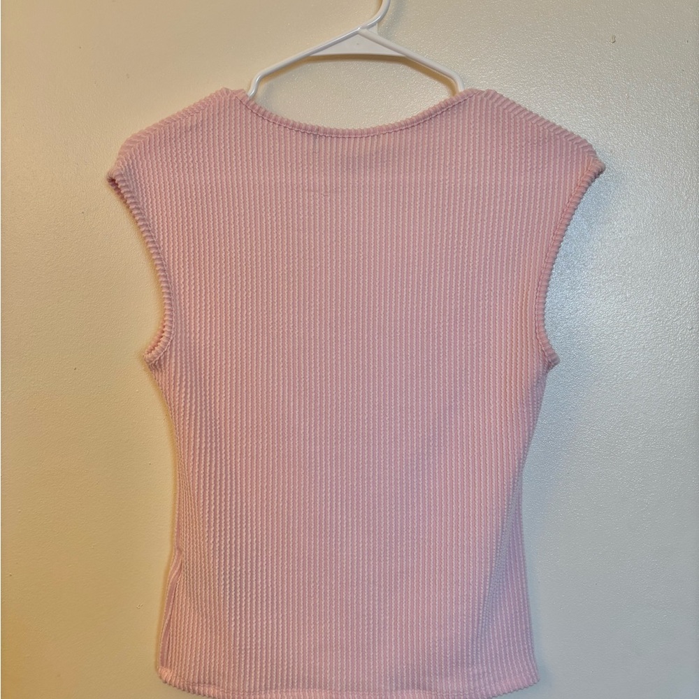 Madden Girl Soft Pink Sleeveless Ribbed Top NWOT - Picture 3 of 5